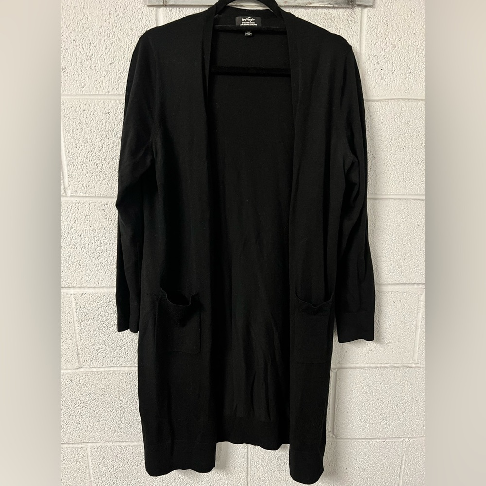 LORD & TAYLOR Extra fine merino wool cardigan